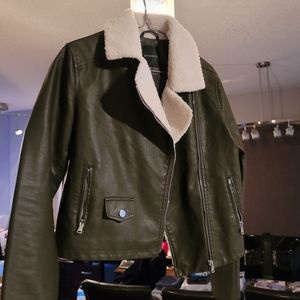 Leather jacket Dynamite (olive green)